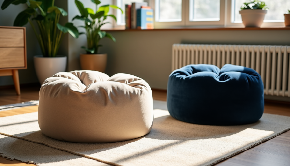 Pouf pliable ou pouf sur pieds : avantages et limites de chaque conception