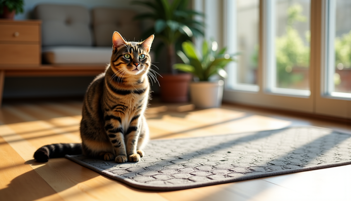 Débuter avec un tapis de litière : alvéolé double couche ou rebords relevés pour votre chat